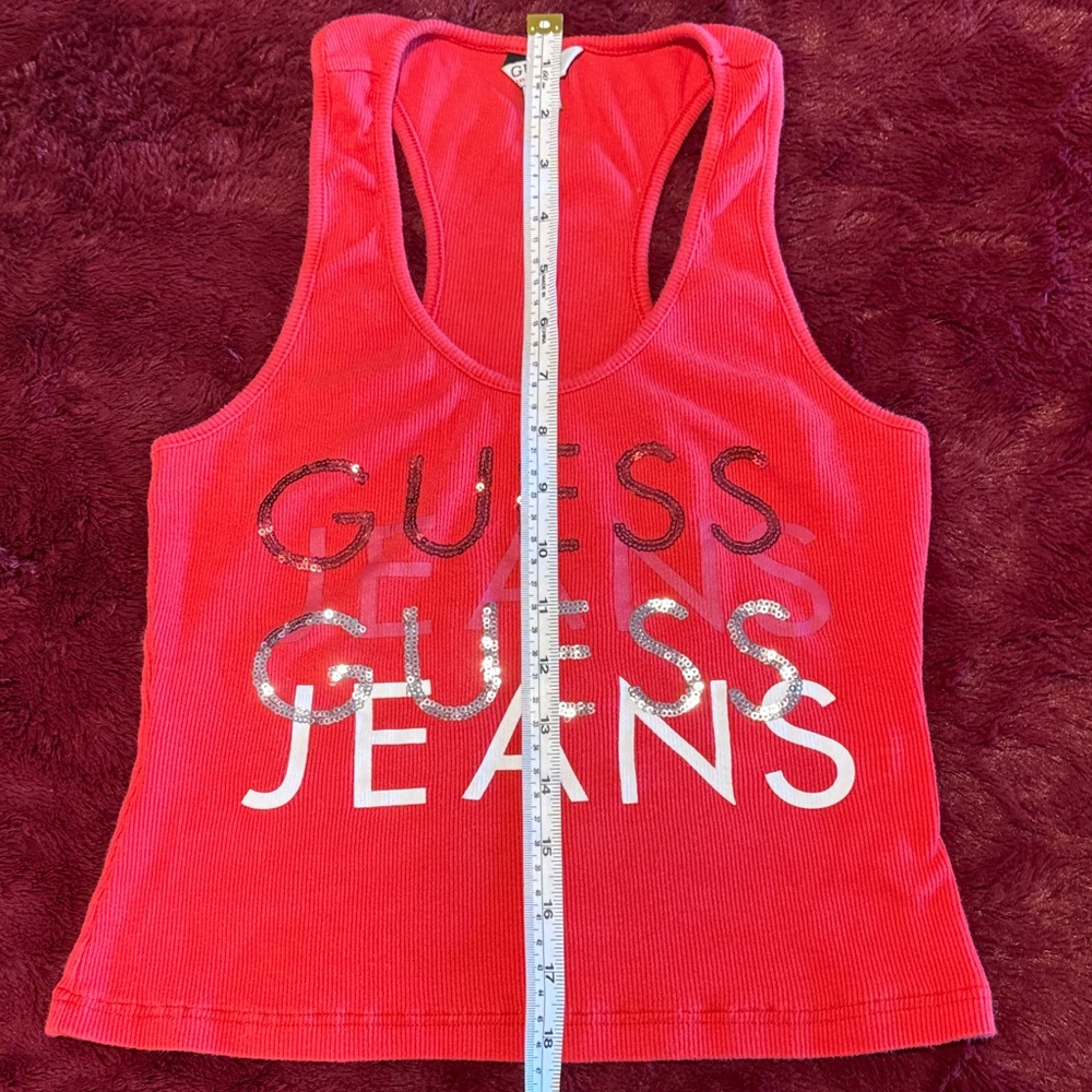GUESS Red Crop Top with Logo - Picture 5 of 11
